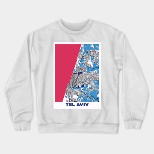 Tel Aviv - Israel MilkTea City Map Crewneck Sweatshirt